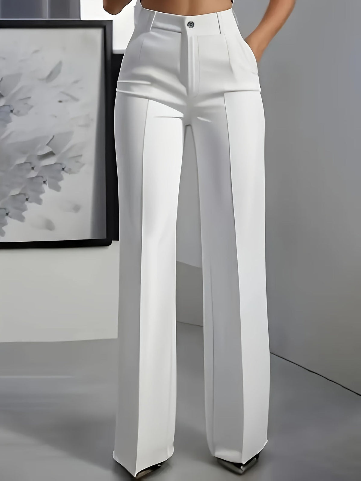High Waist Wide Leg Trousers for Women