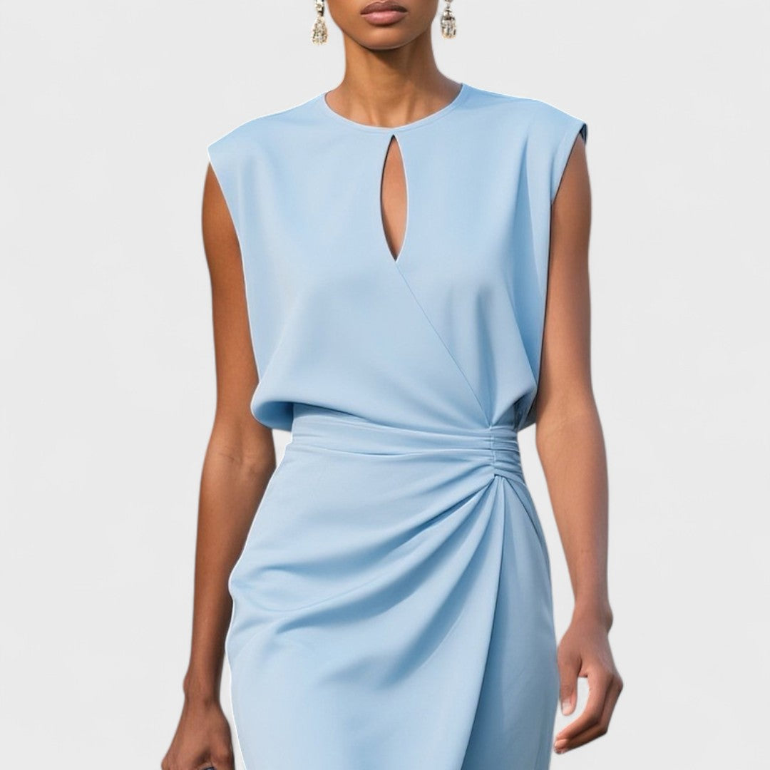 Wrap Midi Wedding Guest Dress for Women