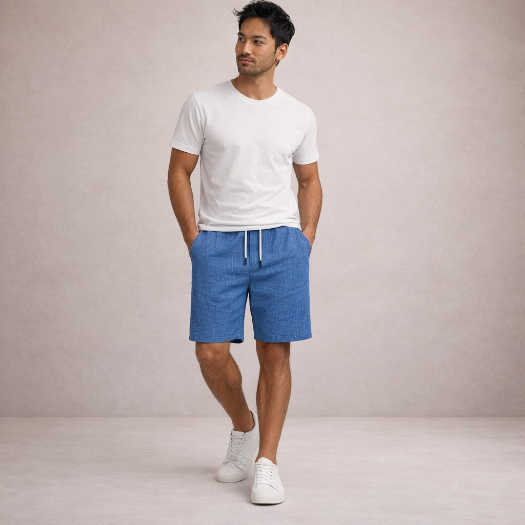 Linen Relaxed Fit Shorts for Men