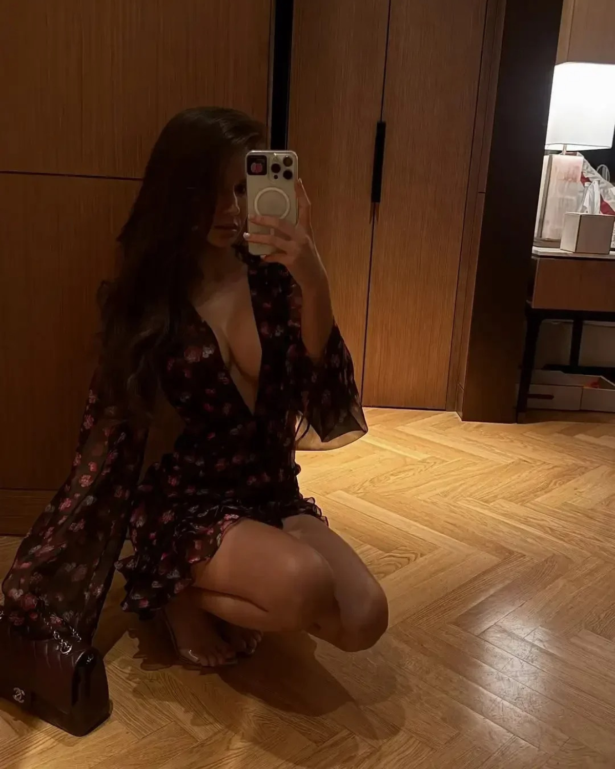 Floral Mini Dress with Ruffle Hem for Women