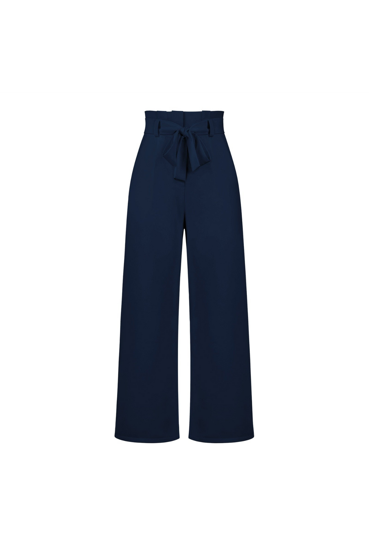 Wide Leg Belted Linen Trousers for Women