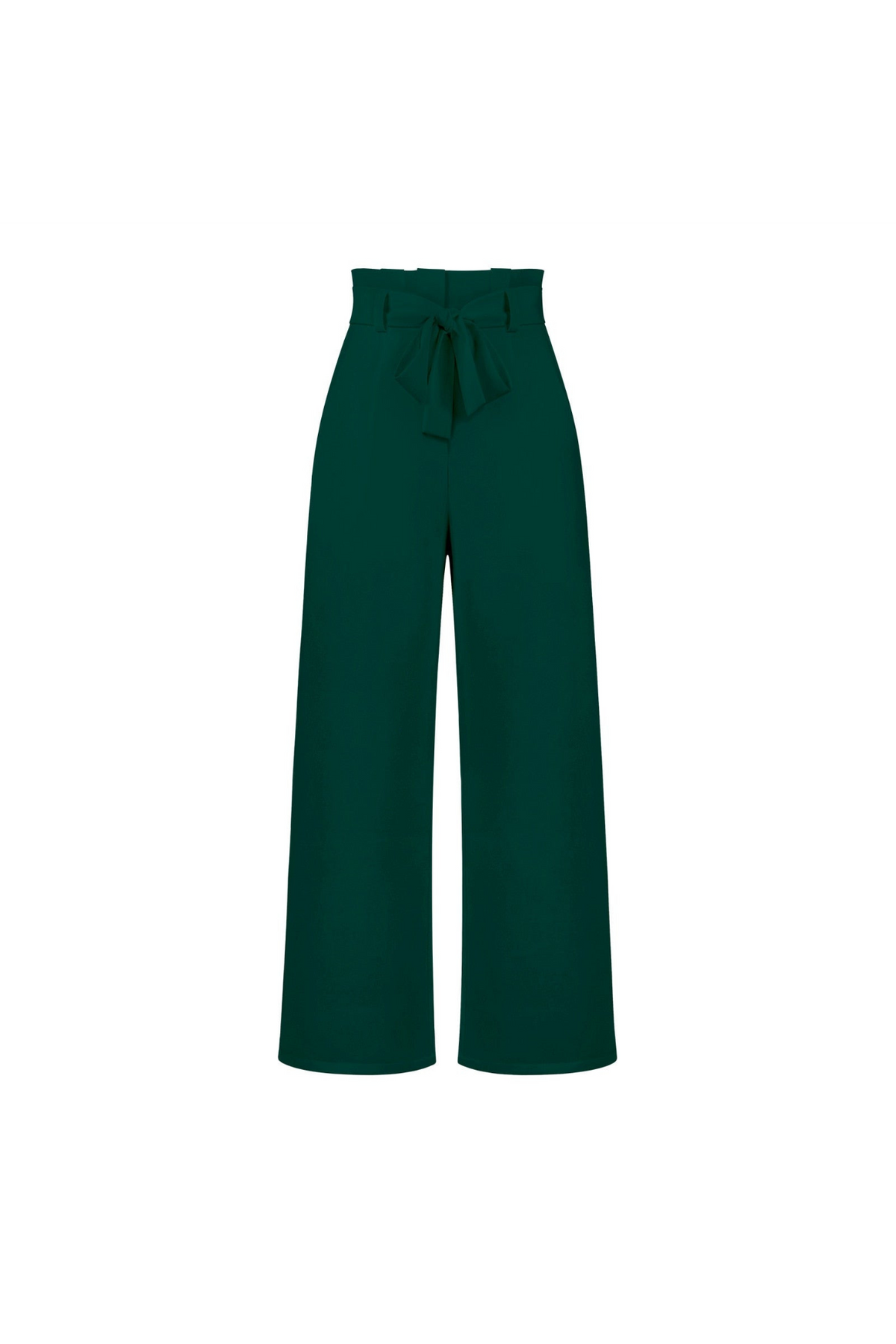 Wide Leg Belted Linen Trousers for Women