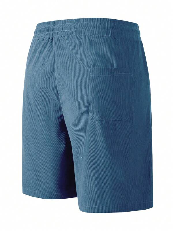 Ribbed Drawstring Shorts for Men