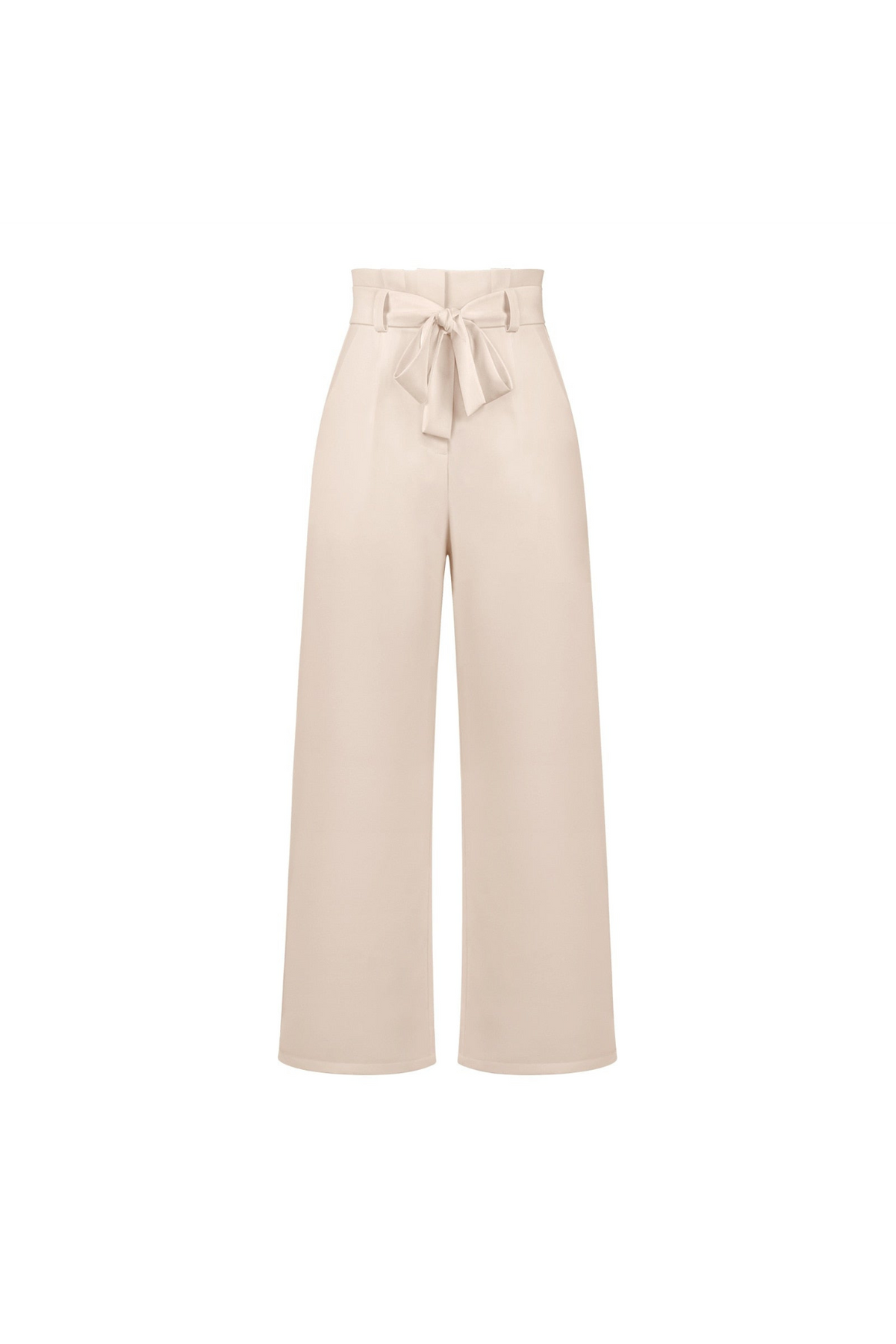 Wide Leg Belted Linen Trousers for Women