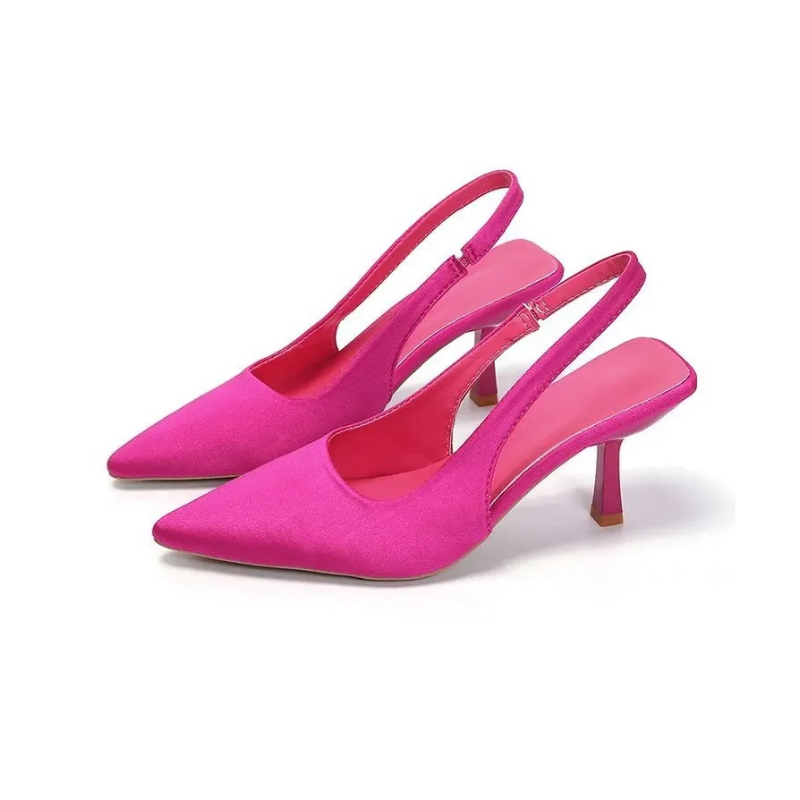 Pointed Toe Kitten Heels Slingback for Women