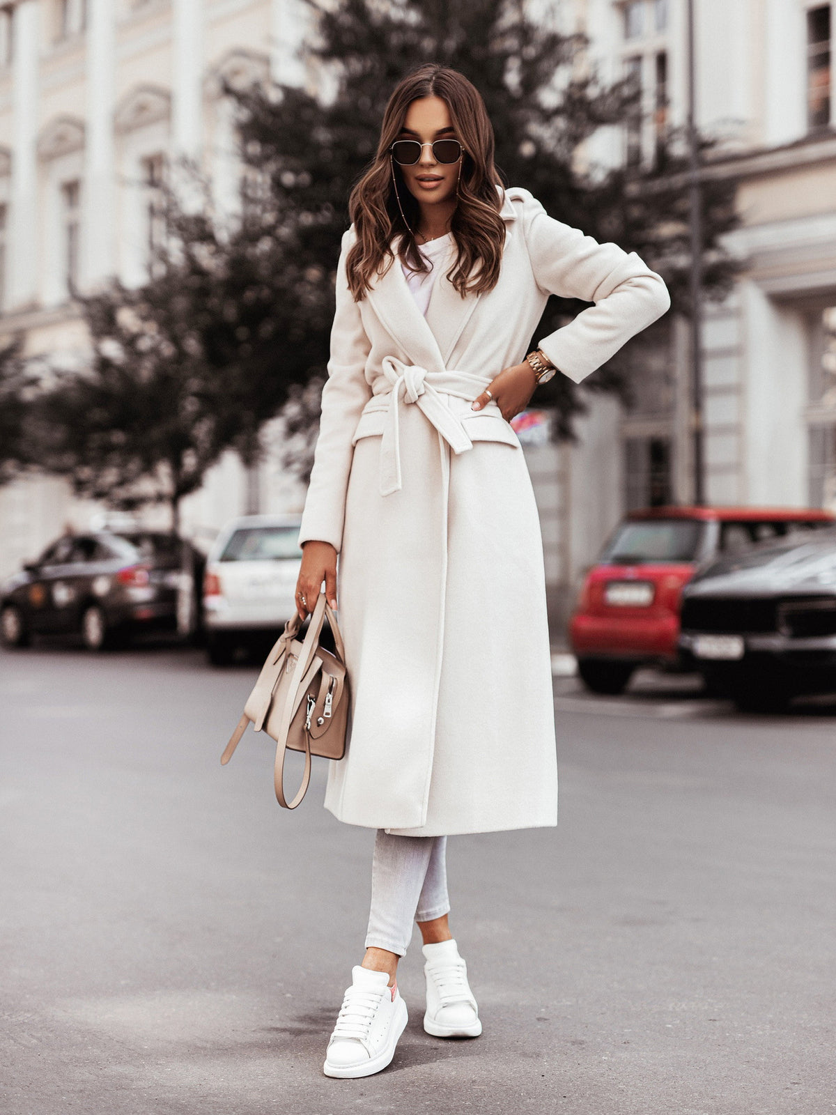 Stylish Belted Overcoat for Women