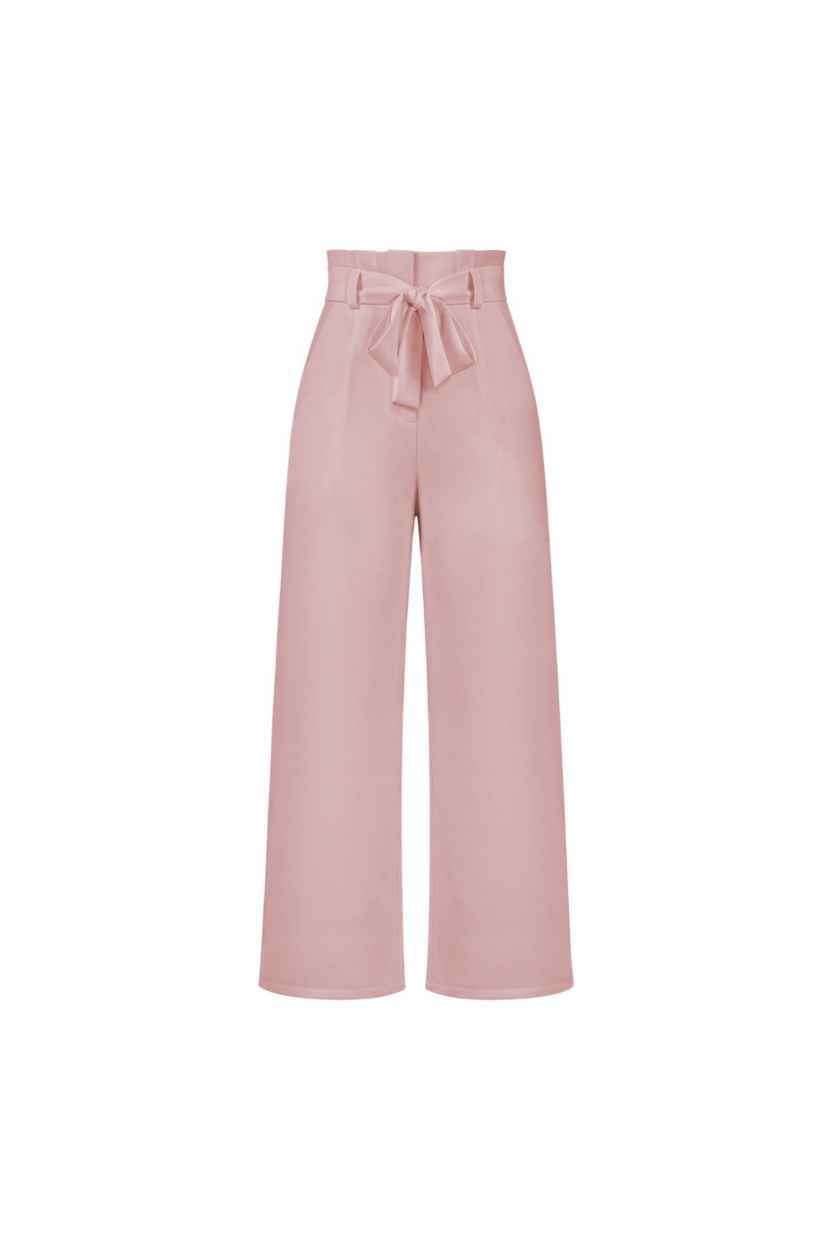 Wide Leg Belted Linen Trousers for Women