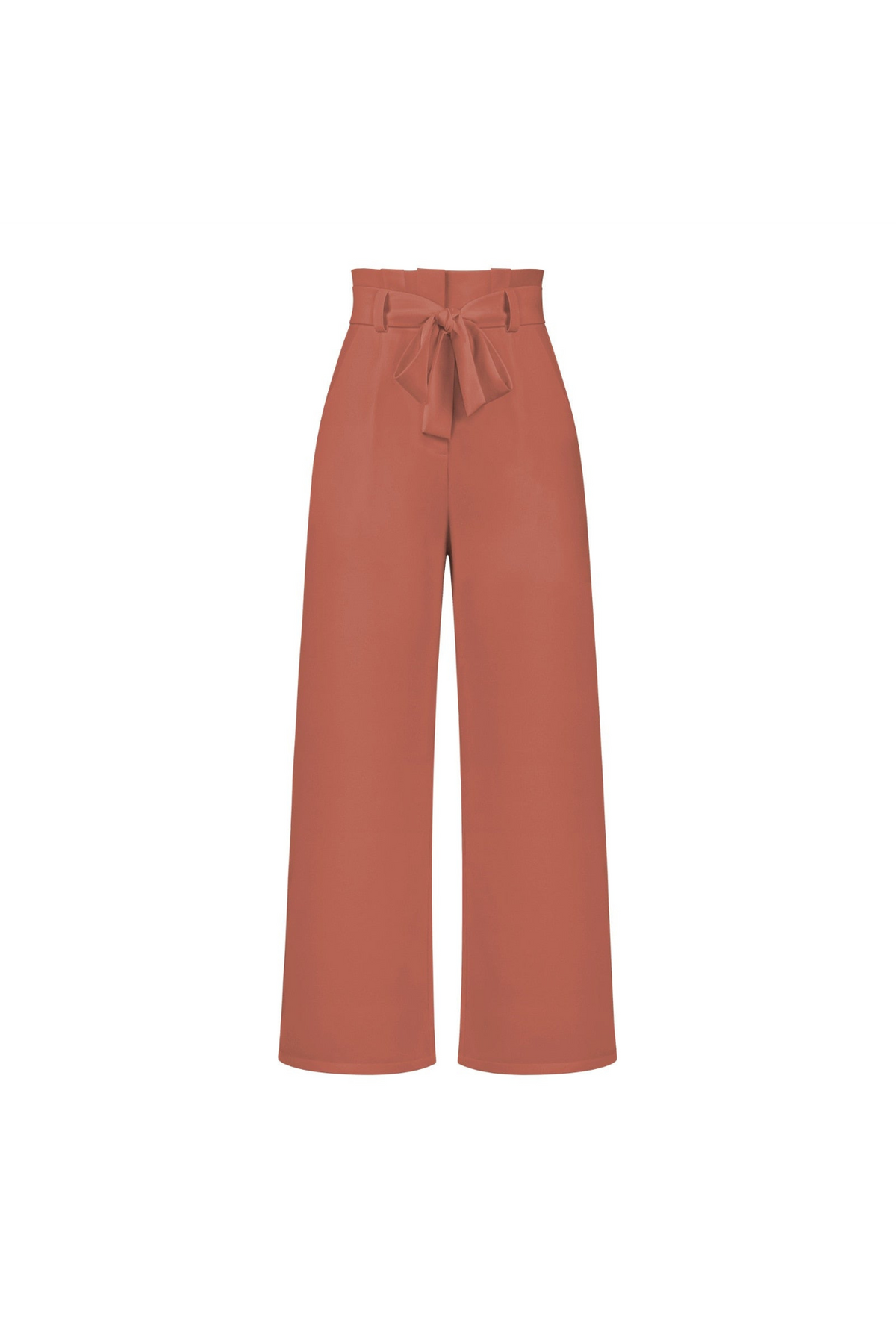 Wide Leg Belted Linen Trousers for Women