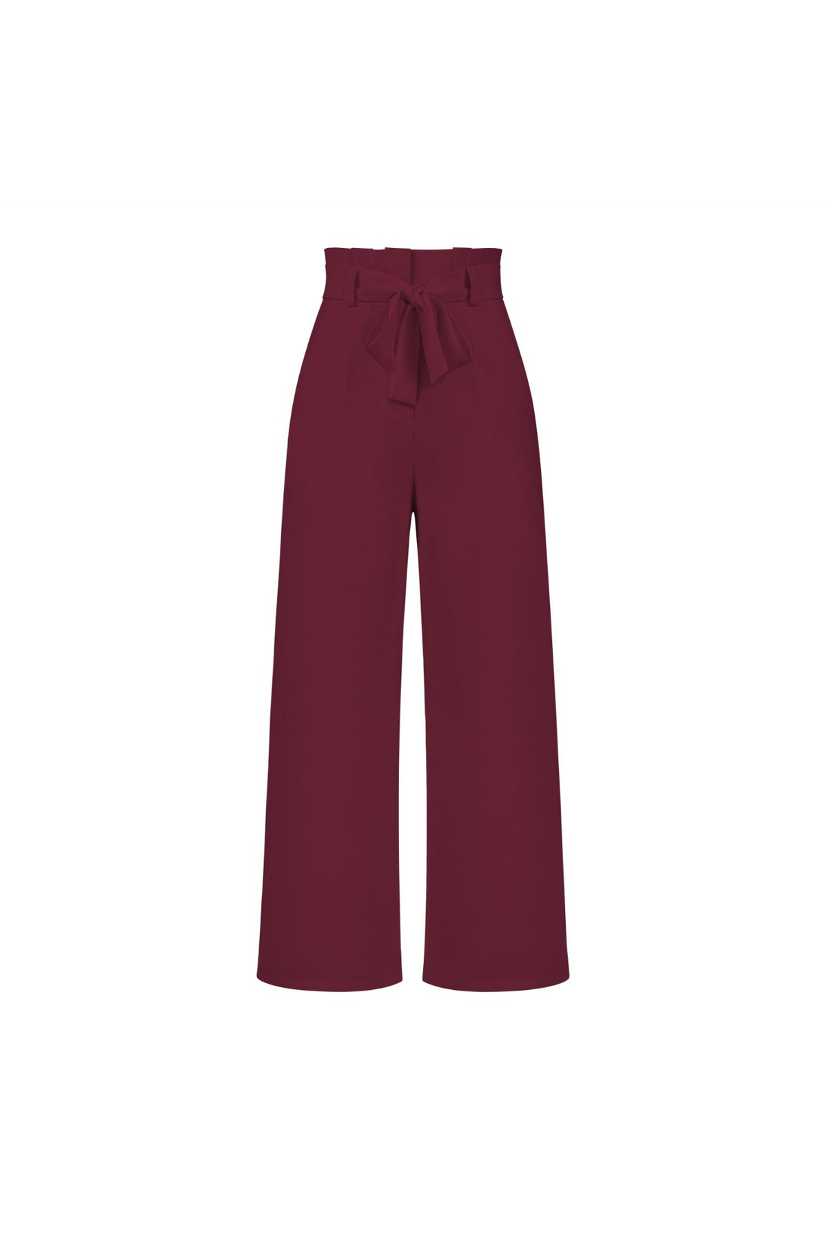 Wide Leg Belted Linen Trousers for Women