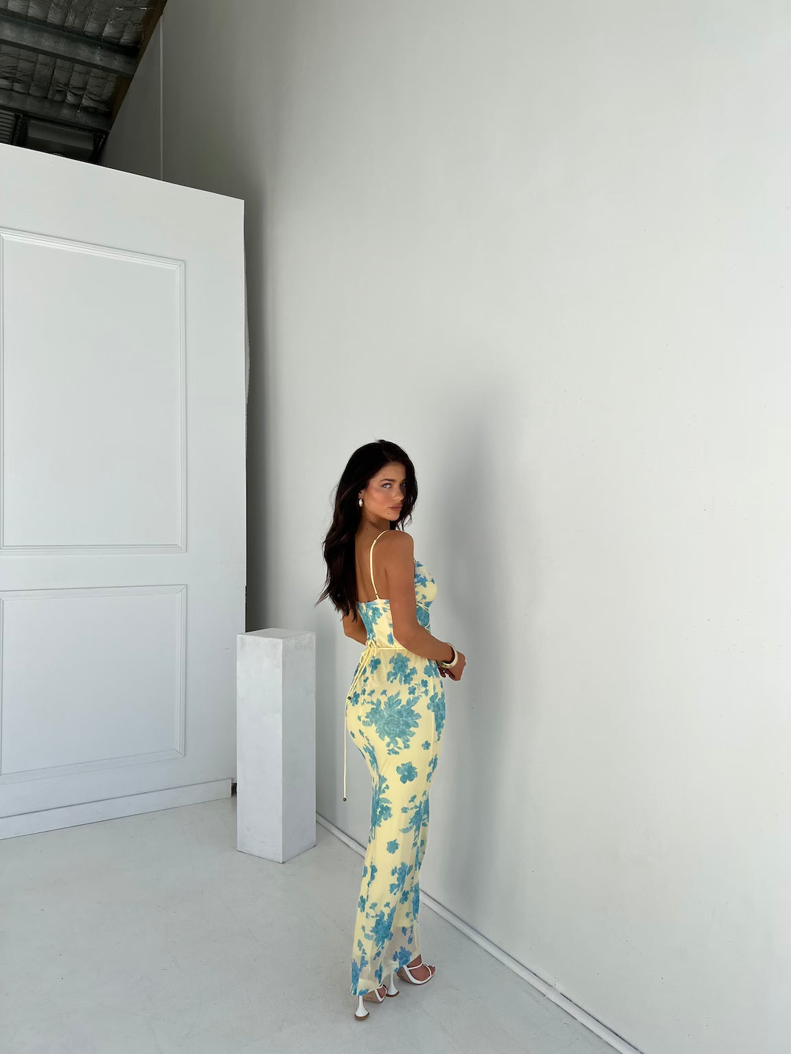 Sleeveless Floral Wedding Guest Maxi Dress for Women