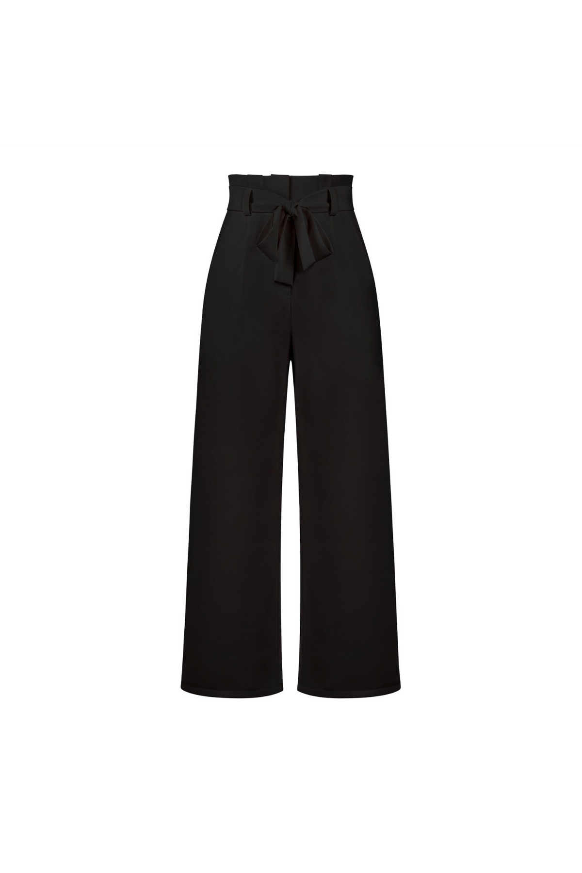 Wide Leg Belted Linen Trousers for Women