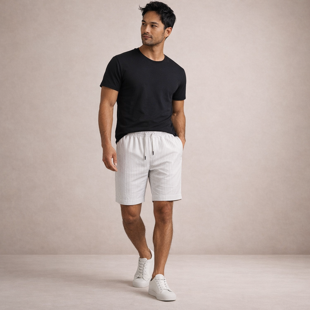 Linen Relaxed Fit Shorts for Men