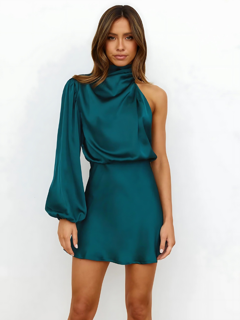 One Shoulder Cocktail Mini Dress for Women