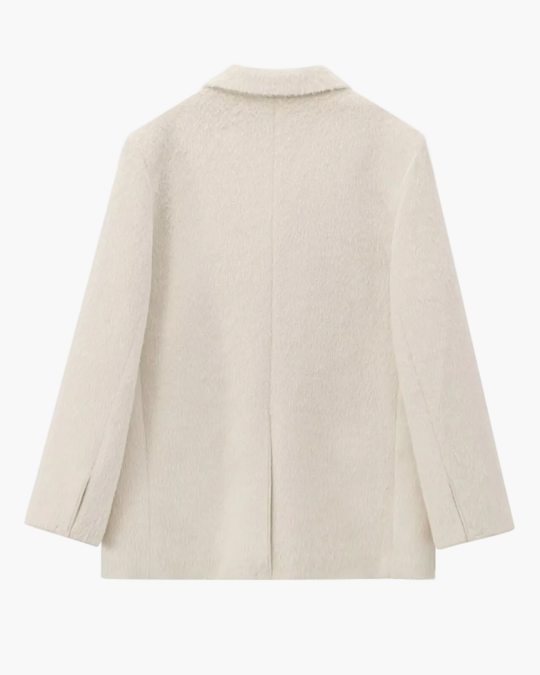 Faux Fur Oversized Blazer Jacket with Flap Pockets for Women