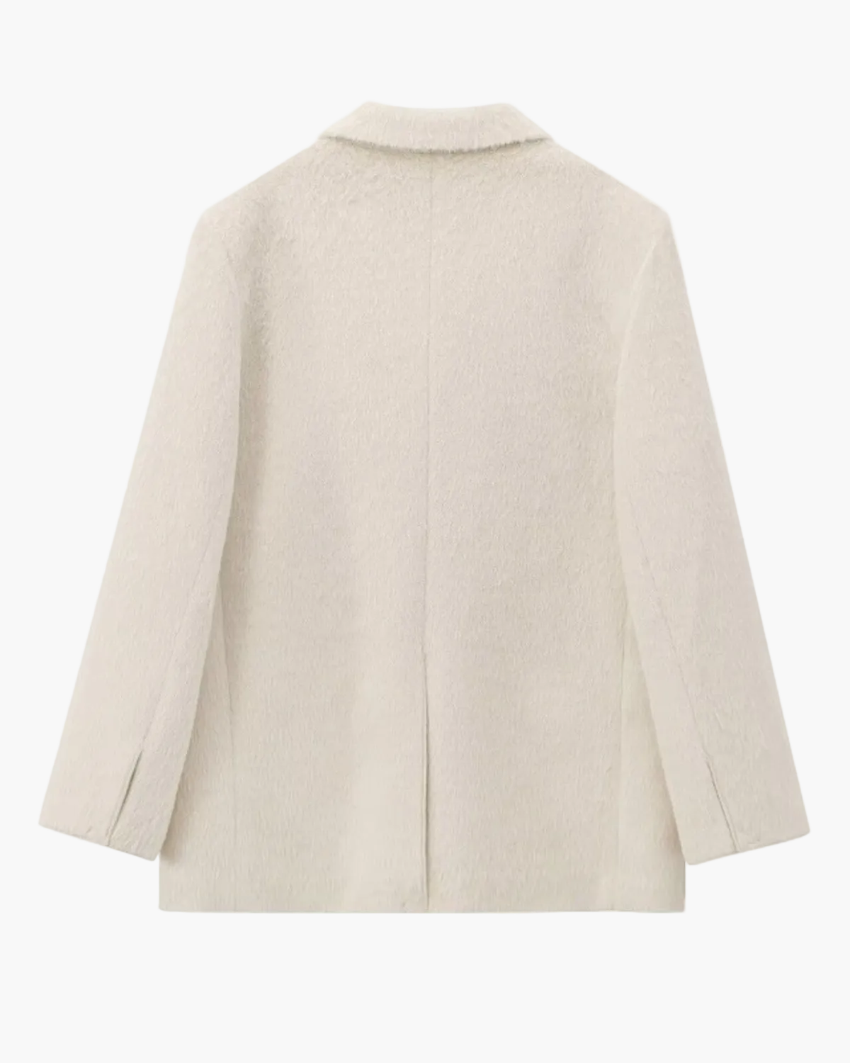 Faux Fur Oversized Blazer Jacket with Flap Pockets for Women