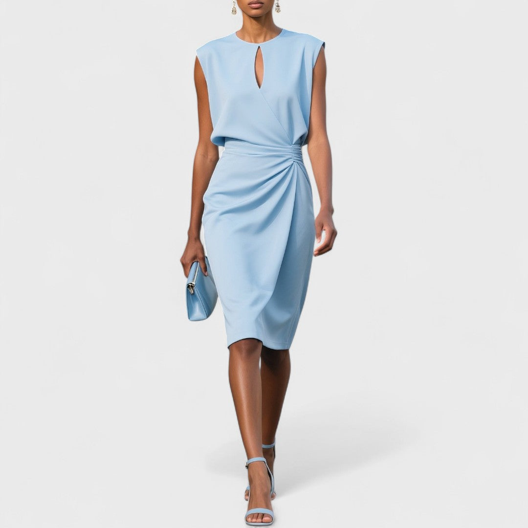 Wrap Midi Wedding Guest Dress for Women