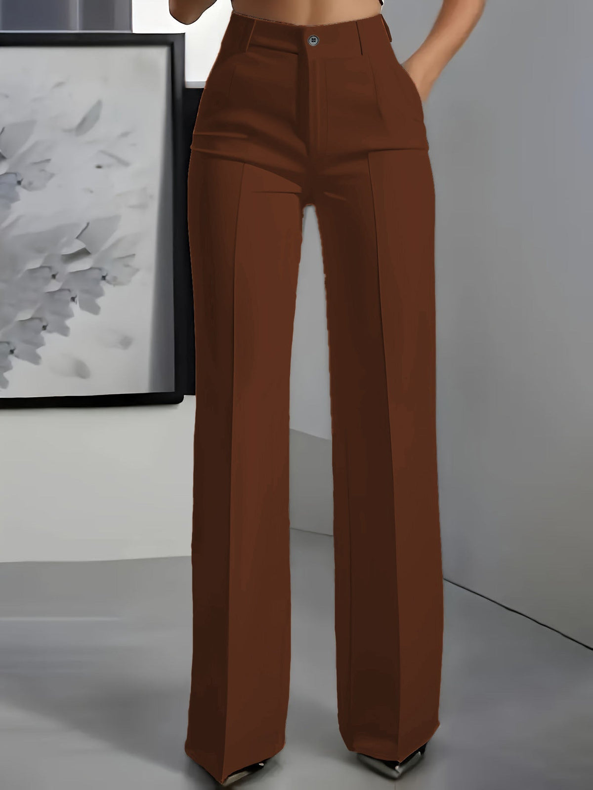 High Waist Wide Leg Trousers for Women