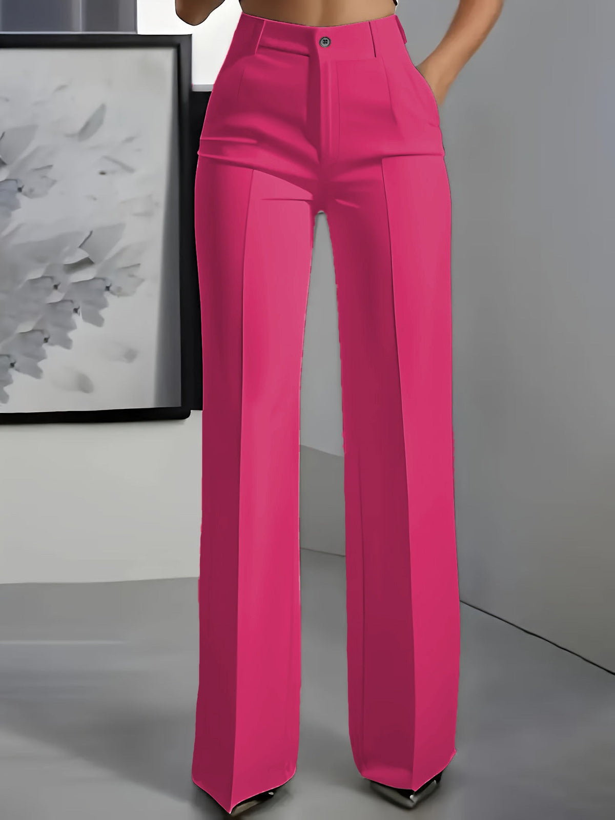 High Waist Wide Leg Trousers for Women