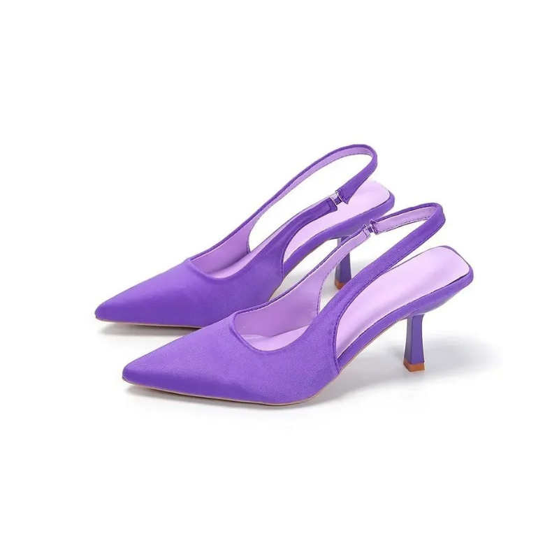 Pointed Toe Kitten Heels Slingback for Women
