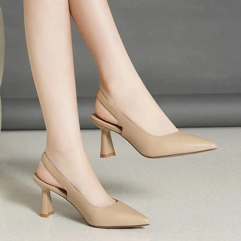 Pointed Toe Kitten Heels Mule Shoes for Women