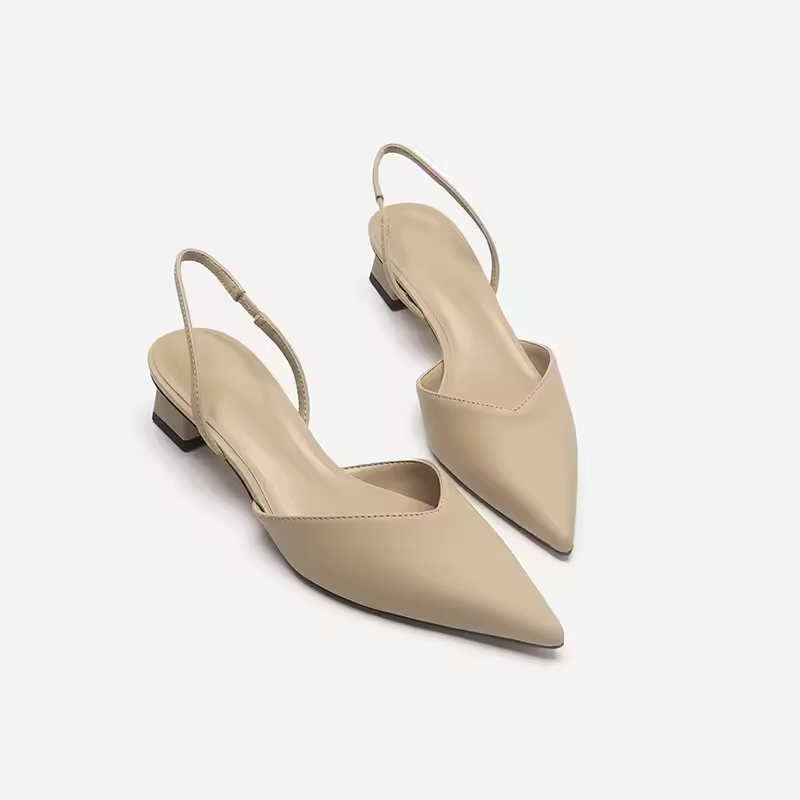 Kitten Heel Slingbacks with Pointed Toe for Women