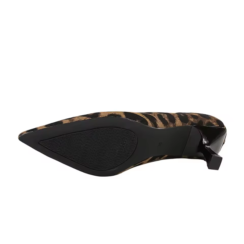 Block Heel Pumps with Pointed Toe for Women