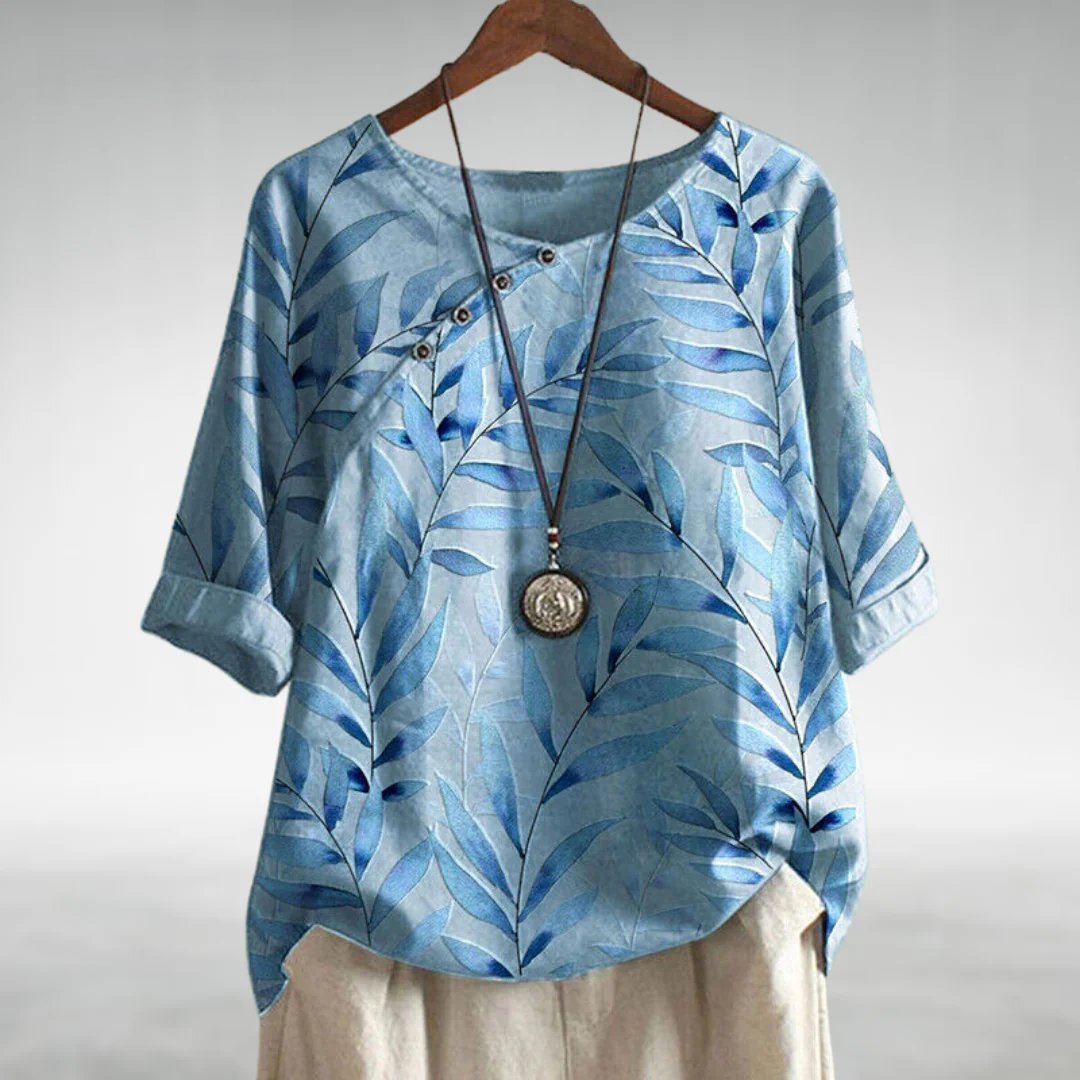 Printed 3/4 Sleeve Blouse for Women