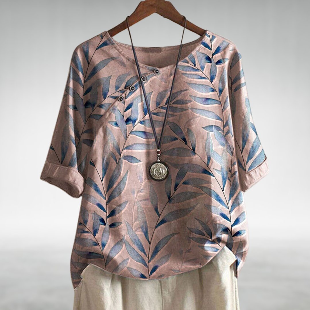 Printed 3/4 Sleeve Blouse for Women