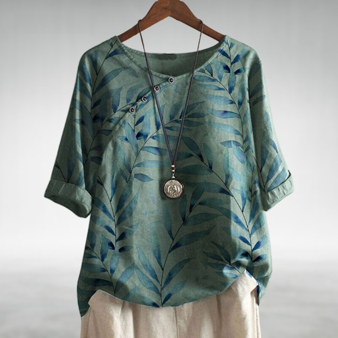 Printed 3/4 Sleeve Blouse for Women