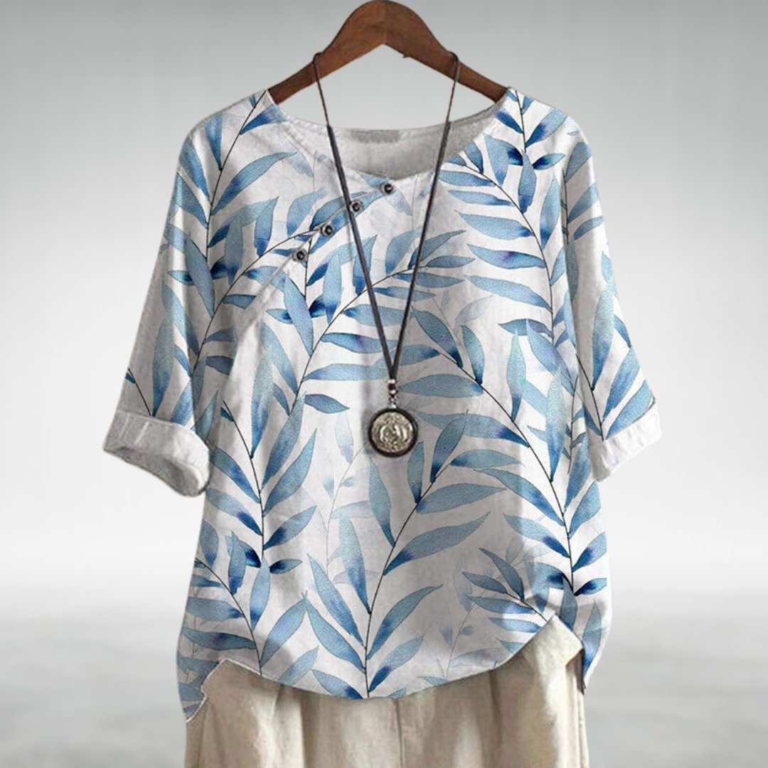 Printed 3/4 Sleeve Blouse for Women