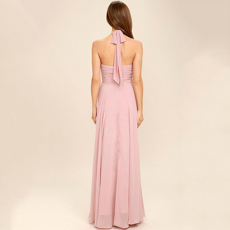 Halterneck Wedding Guest Maxi Dress for Women