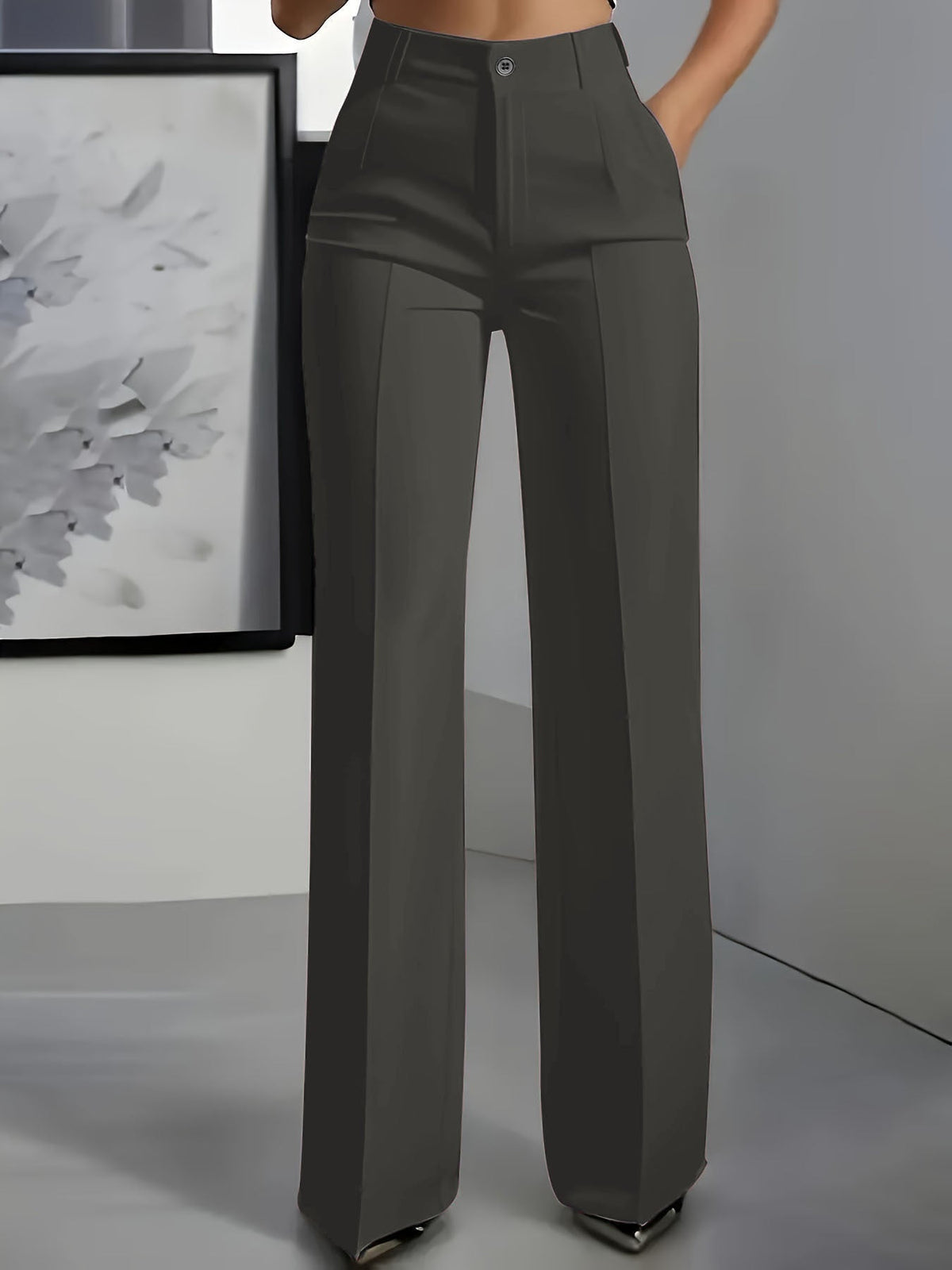 High Waist Wide Leg Trousers for Women