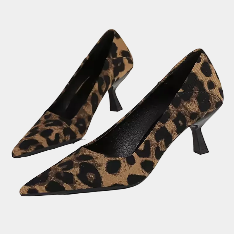 Block Heel Pumps with Pointed Toe for Women