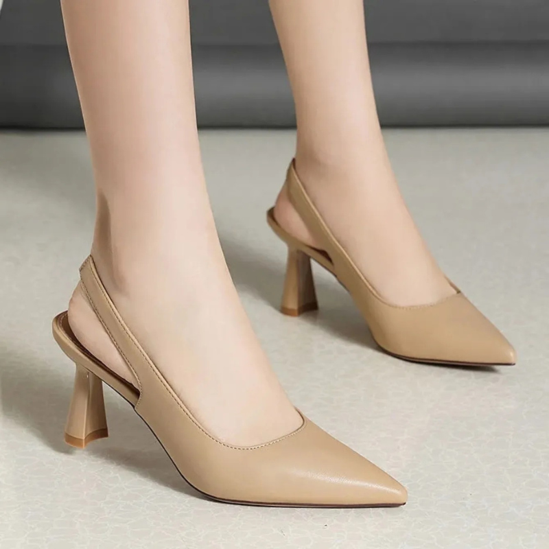 Pointed Toe Kitten Heels Mule Shoes for Women