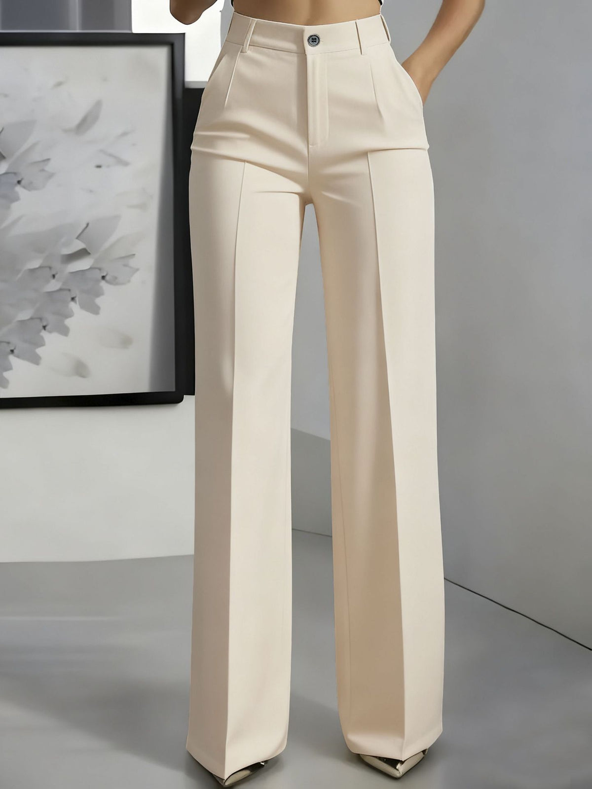High Waist Wide Leg Trousers for Women