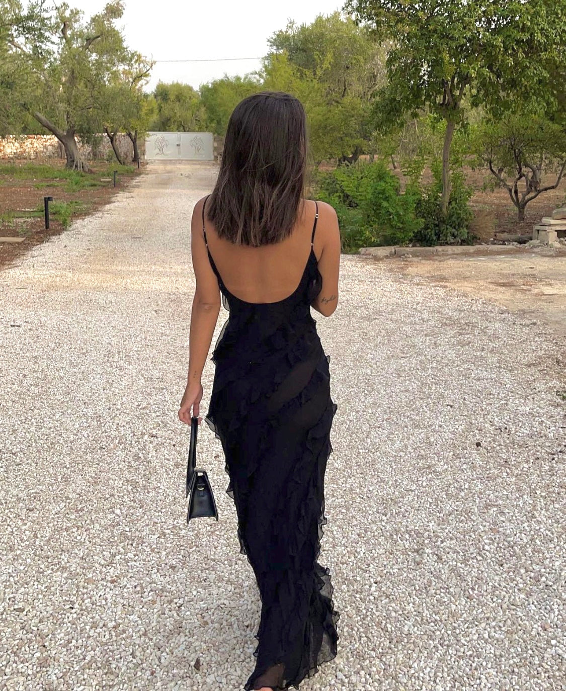 Ruffle V-Neck Maxi Dress for Women - View 11