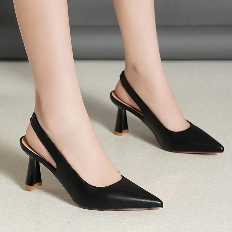 Pointed Toe Kitten Heels Mule Shoes for Women