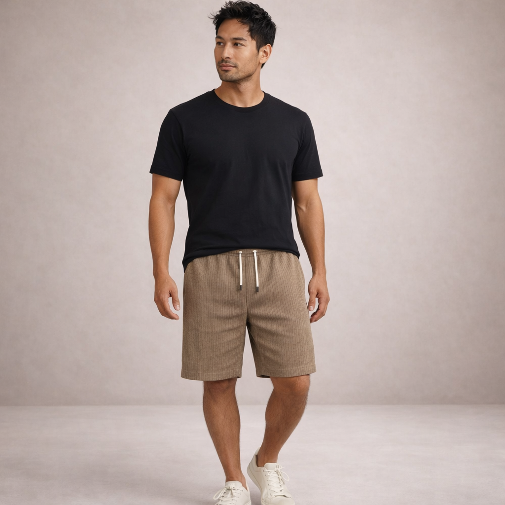 Linen Relaxed Fit Shorts for Men