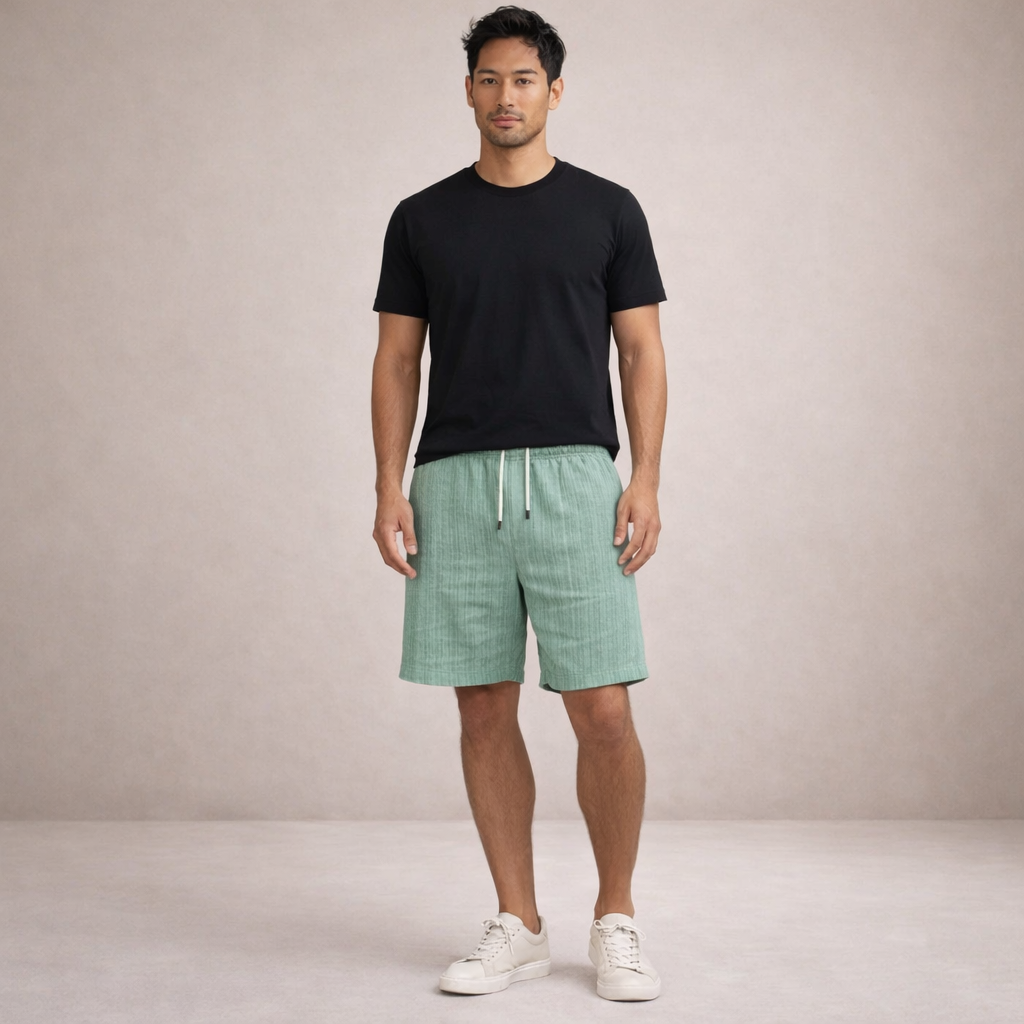 Linen Relaxed Fit Shorts for Men