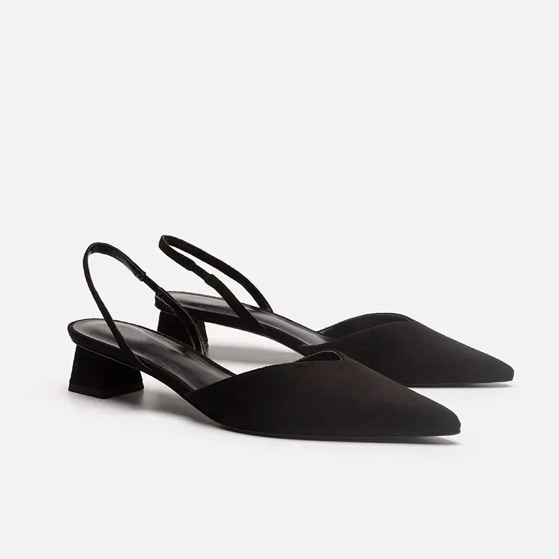 Kitten Heel Slingbacks with Pointed Toe for Women