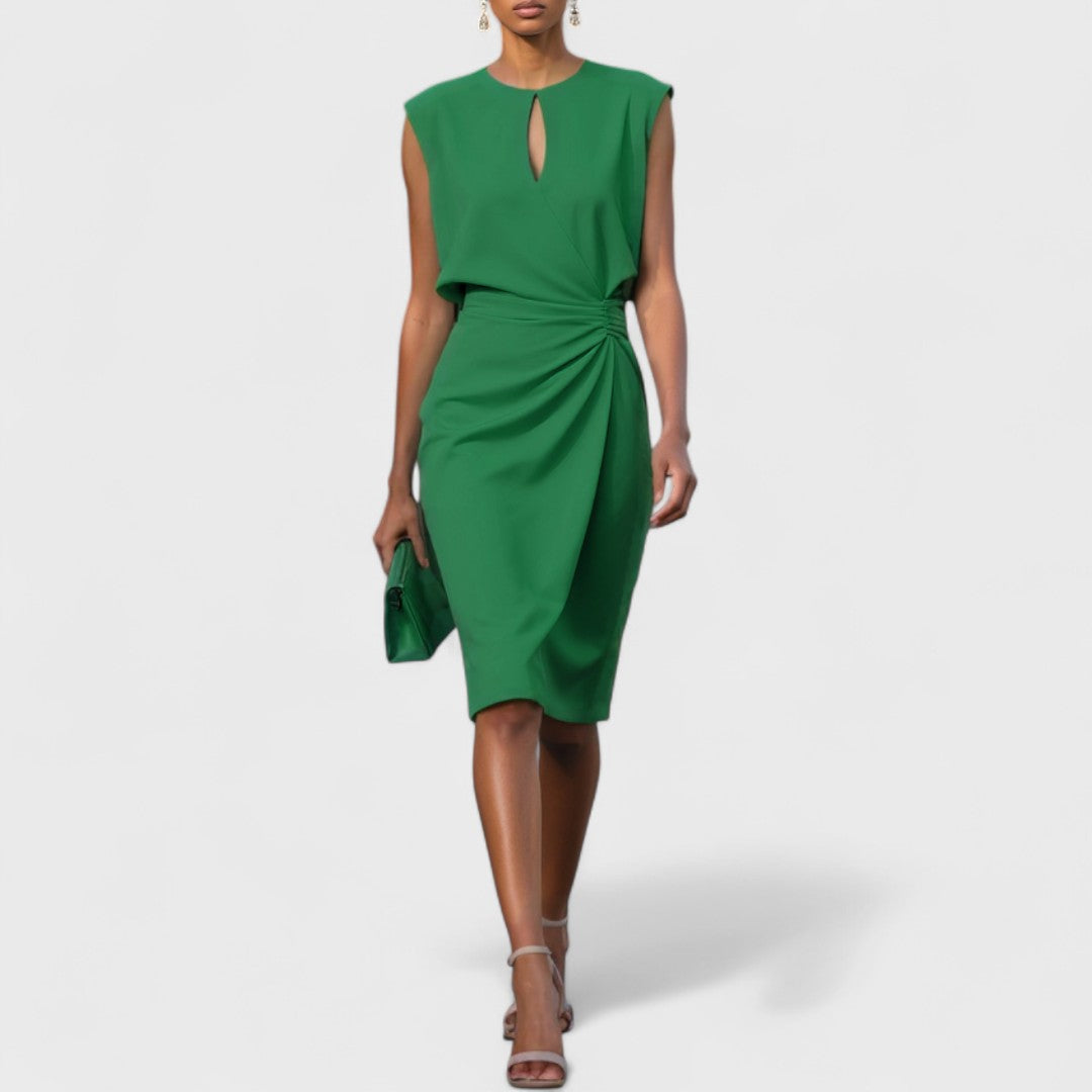 Wrap Midi Wedding Guest Dress for Women