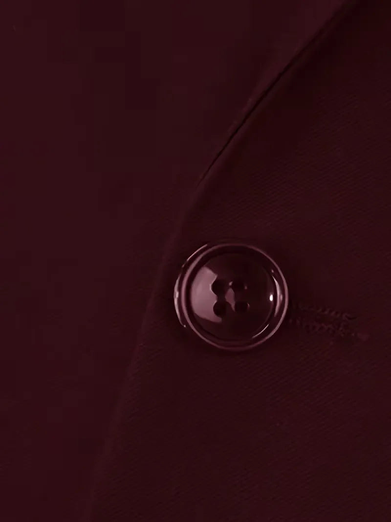 Slim Fit Double-Breasted Three-Piece Suit Set for Men