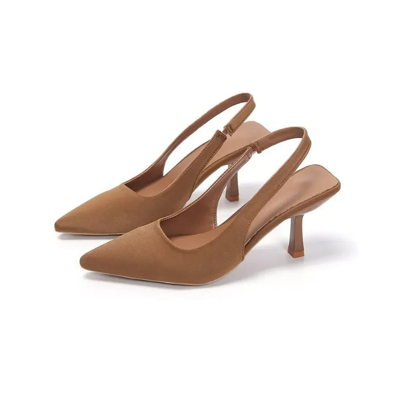 Pointed Toe Kitten Heels Slingback for Women
