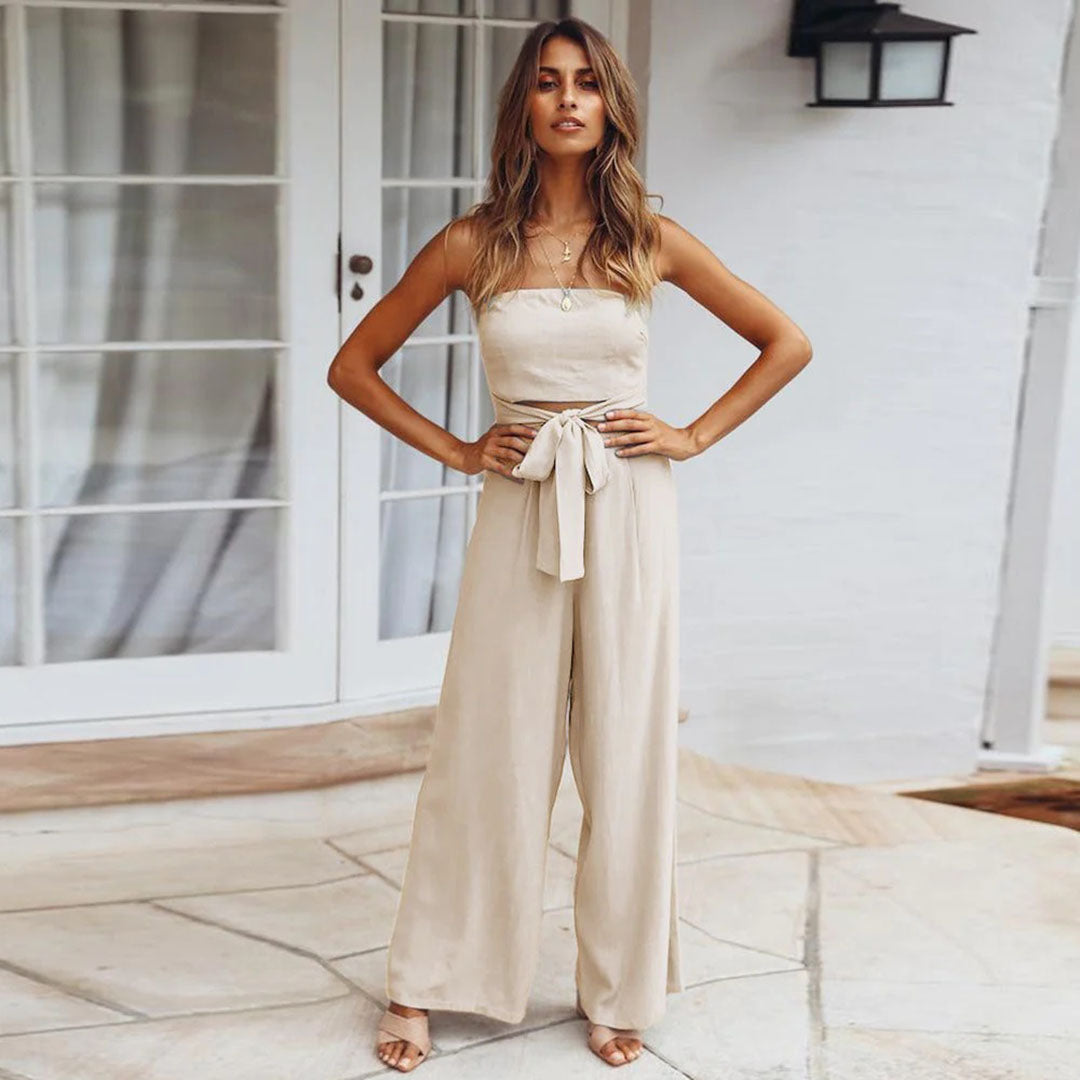 Wide Leg Tube Band Jumpsuit for Women