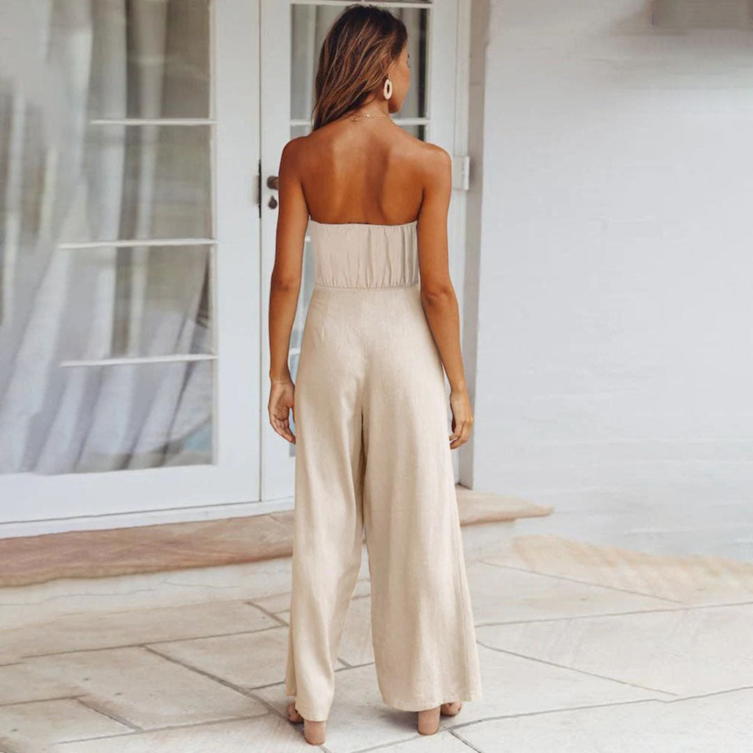 Wide Leg Tube Band Jumpsuit for Women