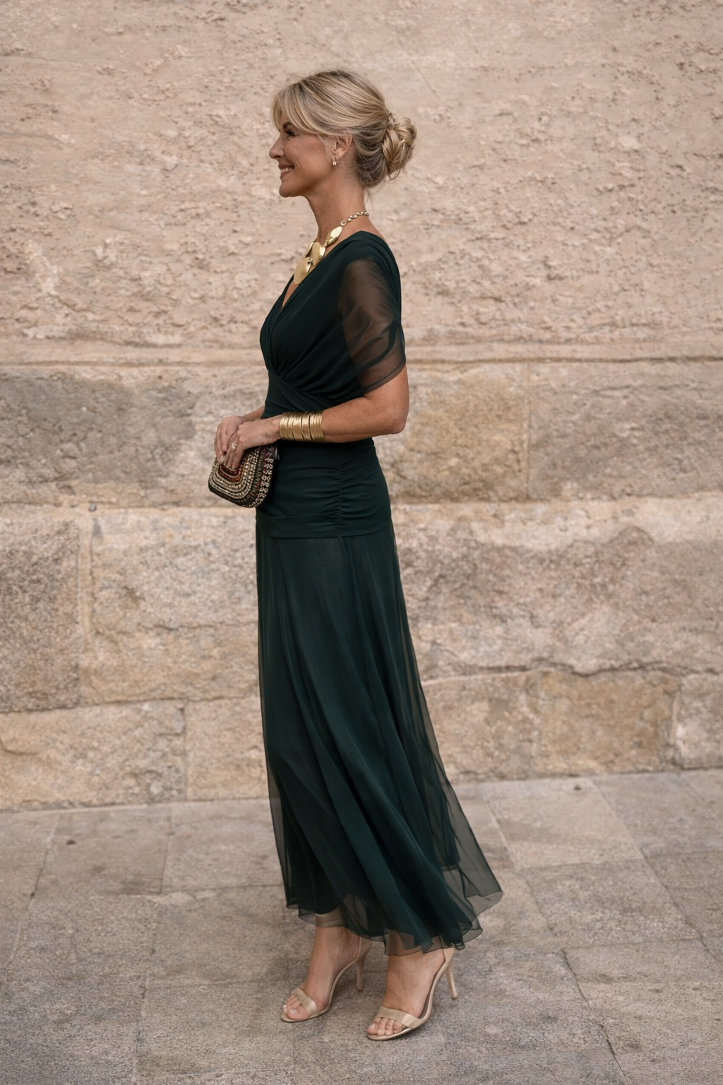 V-Neck Maxi Dress for Women