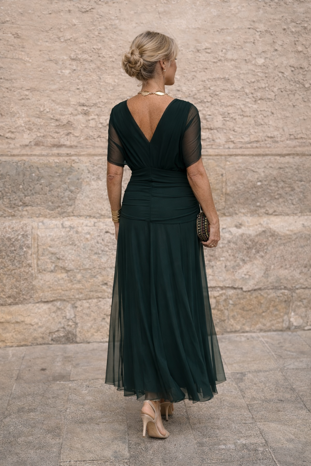 V-Neck Maxi Dress for Women