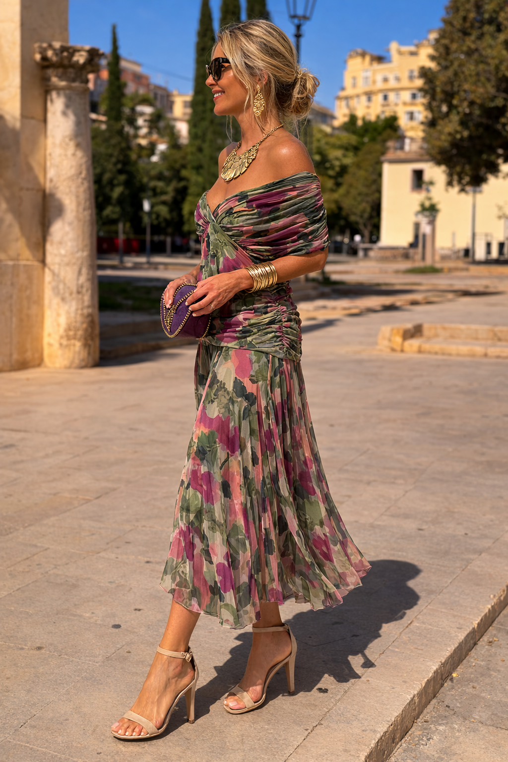V-Neck Maxi Dress for Women