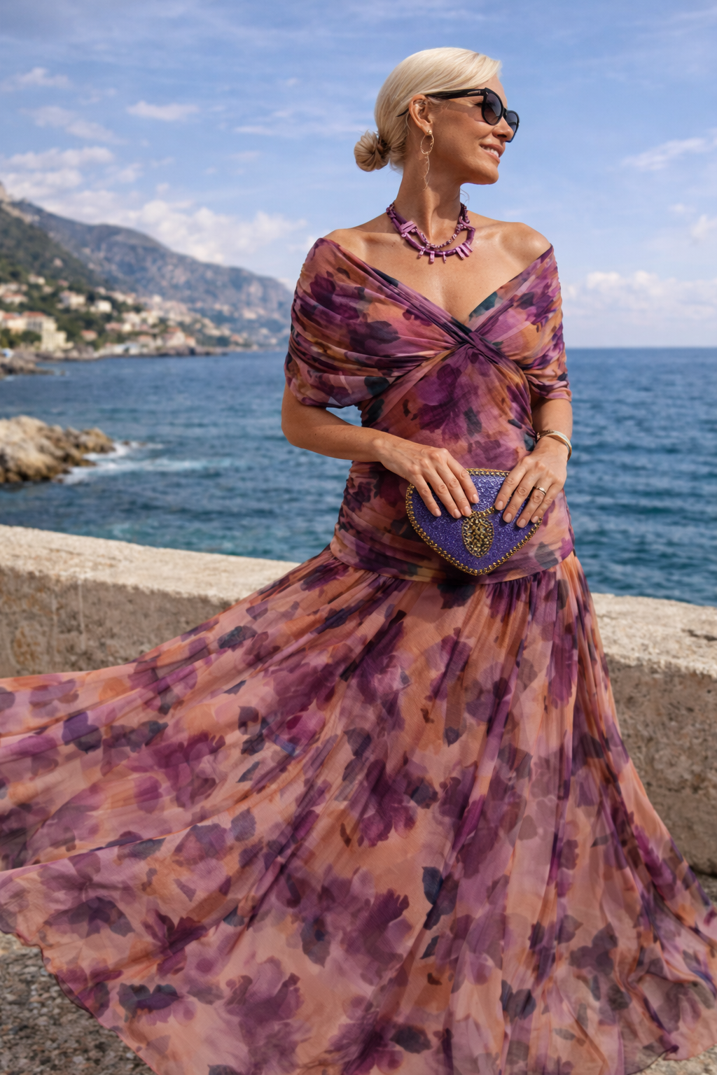 V-Neck Maxi Dress for Women