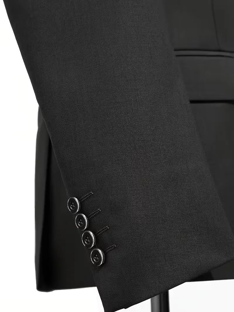 Slim Fit Three-Piece Suit Set for Men